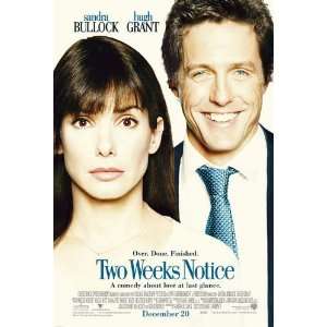  TWO WEEKS NOTICE 27X40 ORIGINAL D/S MOVIE POSTER 