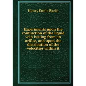  the distribution of the velocities within it Henry Emile Bazin Books