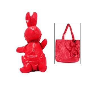  Red Funny Rabbit Eco friendly Recycling Nylon Folding 