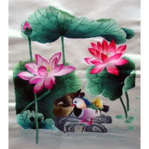  Beautiful Chinese Silk Embroidery Flower Birds Love 