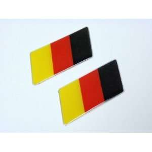  2 GERMANY FLAG EURO BADGE BMW MERCEDES PORSCHE AUDI VW 