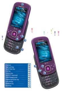 The Samsung Strive with slide down full QWERTY keyboard (see also a 
