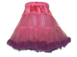  Toddler Girls Pink Purple Full Ruffled Tutu Skirt 