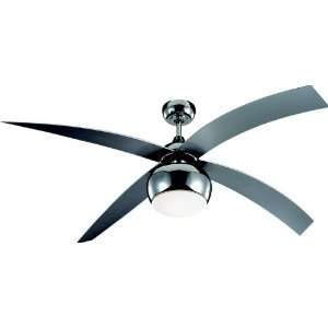 Monte Carlo 4VOR60PND, Vios Polished Nickel 60 Ceiling Fan with Light 