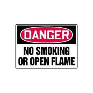  DANGER NO SMOKING OR OPEN FLAME 10 x 14 Dura Plastic 