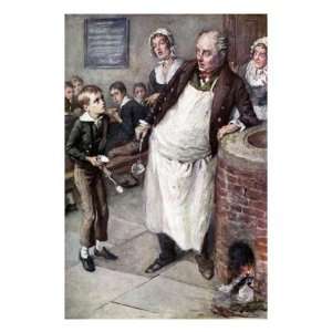 Charles Dickens   Oliver Twist asks for more Premium Giclee Poster 