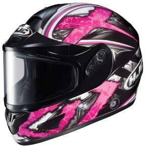    HJC CL 16 Shock Womens Snowmobile Helmet Pink MC8 Automotive
