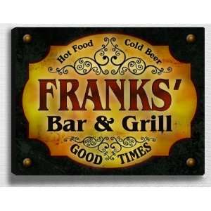  Frankss Bar & Grill 14 x 11 Collectible Stretched 