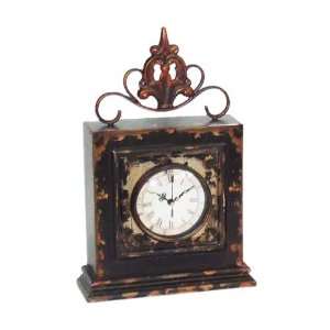 Sterling Industries 51 0834 Decorative Finial Clock, Distressed Brass 