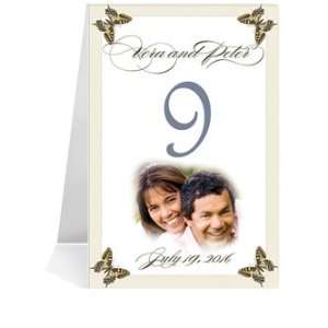   Number Cards   Butterfly Frame of Four In Cream #1 Thru #29 Office