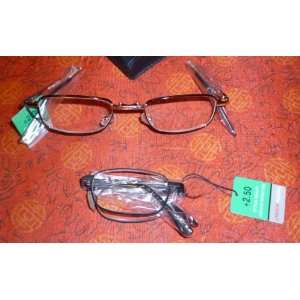  Foldable Pocket Sized Reading Glasses w/ Case +1.00 1.25 1 