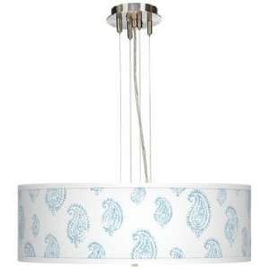  Paisley Snow Giclee 24 Wide Four Light Pendant Chandelier 