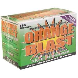 ISS Research Orange Blast Pre Workout Drink, Orange Burst Flavor with 
