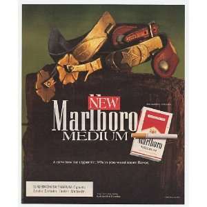   1991 Marlboro Medium Cigarette Spurs Print Ad (10041)