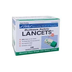  Bullseye Safety Lancets, Normal Flow, 23G, 100 per Box 