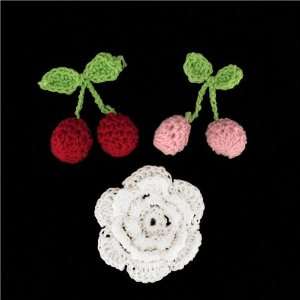  Riley Blake Sew Together Crochet Flower & Cherries 3 pk By 