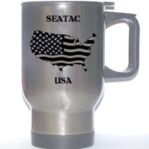  US Flag   SeaTac, Washington (WA) Stainless Steel Mug 