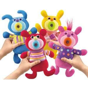  SingAMaJigs Series 1 Set of 4 Plush Doll Figures Blue, Red 