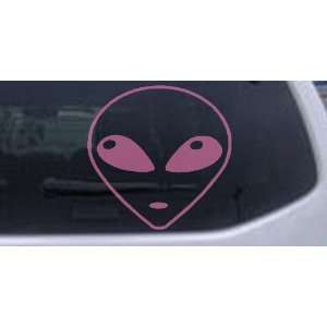  Alien Head Car Window Wall Laptop Decal Sticker    Pink 