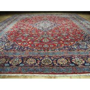   Free Pad 10x16 Hand knotted Persian Kashan Rug G262