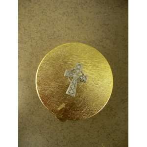 Gold Plate Celtic Cross Pyx (BK P11587) 