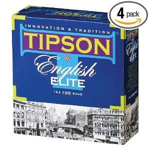   English Elite String & Tag Teabag, 100 Count Tea Bags (Pack of 4