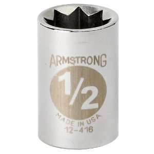 Armstrong 12 432 1 Inch, 8 Point, 1/2 Inch Drive SAE Standard Socket