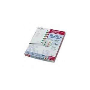  Poly Sheet Protectors Letter, Edge Strip in Five Colors 