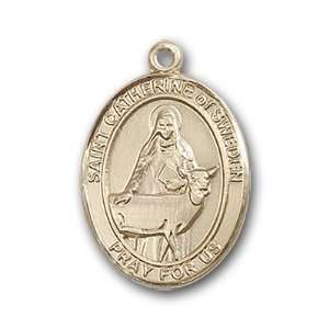  12K Gold Filled St. Catherine of Sweden Medal Jewelry
