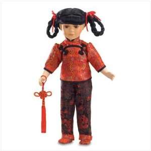  16 Inch Chinese Doll In Red Shirt