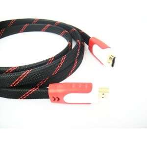  15ft Flat HDMI to HDMI 1.4v Cable (Red / White 