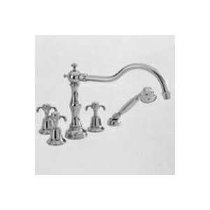   Brass Roman Tub Faucet Only with Handshower, Cross Handles NB3 1687 65