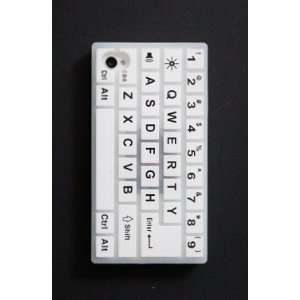  iPhone 4 White Silicone Keyboard Case Cover / Soft Rubber 