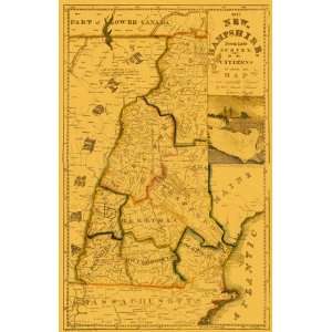    STATE OF NEW HAMPSHIRE (NH) BY RUGGLES 1817 MAP