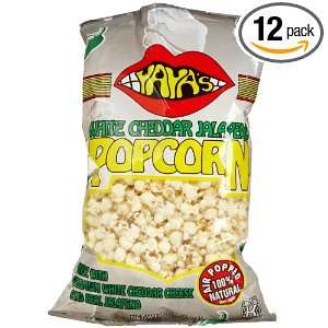 Yayas White Cheddar Jalapeno, 6 Ounce Bags (Pack of 12)  