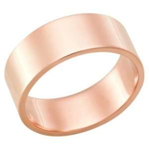  18Kt Rose Gold Heavy Wedding Band Ring in 7.0 Millimeters 