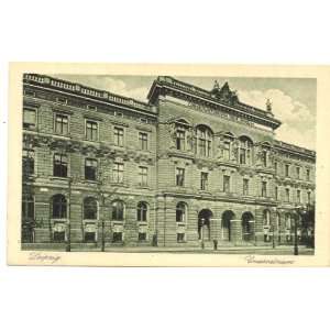  1930s Vintage Postcard Music Conservatory Leipzig Germany 