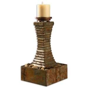Uttermost Slate Fountain Candle Holder 