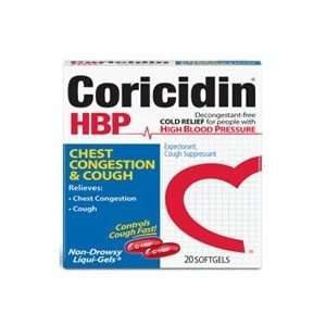 Coricidin HBP Chest Congestion & Cough Liquigels   20 Ea/ pack, 2 pack