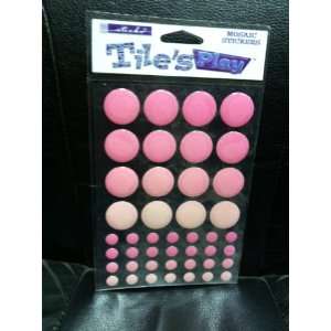  New Sticko Tiles Play Stickers Pink Circle Mosaic Arts 