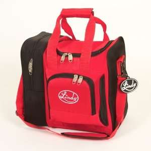  Linds Deluxe Single Tote Bowling Bag  Black/Red Sports 