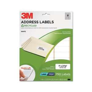  MMM3700A 3M LABEL,1X25/8,ADDR,750,WHT