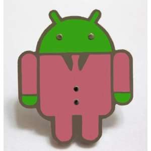 Mobile World Congress 2011 Google Android Pin Badge Android in a Pink 