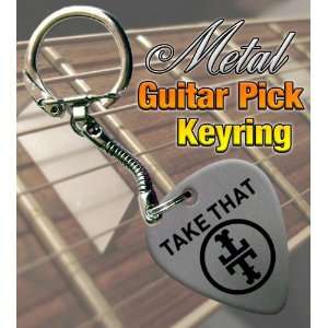  Take That Metal Guitar Pick Keyring Musical Instruments