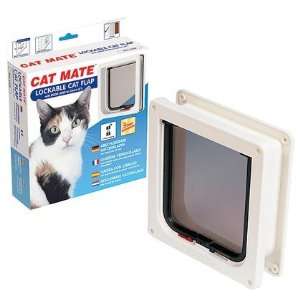  Lockable Cat Door   Self Lining   White (Quantity of 2 