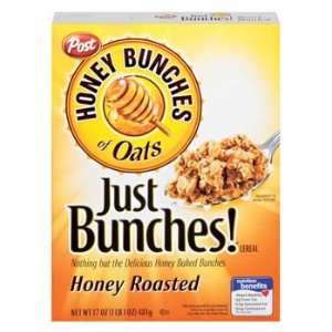 Post Honey Bunches of Oats Honey Roasted Just Bunches Cereal 17 oz 