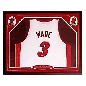 Dwyane Wade Autographed / Signed Framed Miami Heat Authentic Jersey 