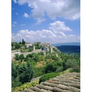  View Over Rooftops to Village, Gordes, Luberon, Vaucluse 