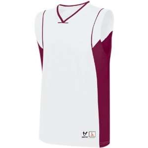 High 5 Varsity Custom Basketball Performance Game Jerseys WHITE/MAROON 
