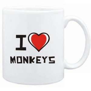  Mug White I love Monkeys  Zodiacs